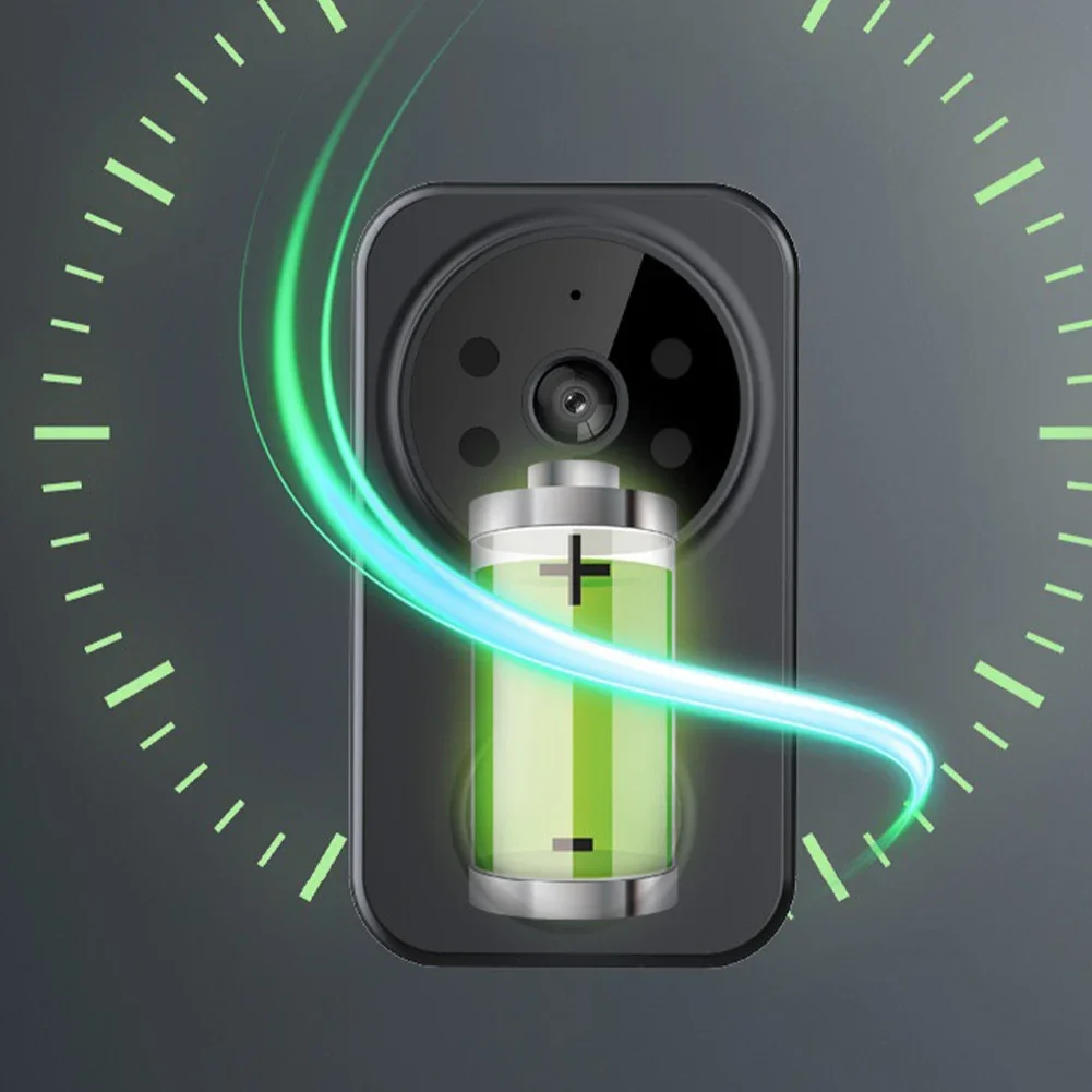 HD WiFi Wireless Video Doorbell with Chime Two Way Audio Night Vision APP Remote Monitoring for Home Office Villa