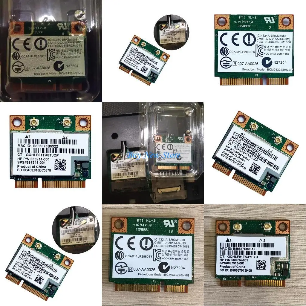 

20CE WIFI Adapter 300Mbps BCM943228HMB For Bluetooth4.0 Wifi Wireless Card Mini PCIE