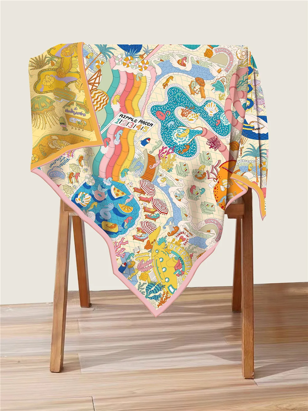 Two Sided Luxury Designer Women Scarf 90 Scarves Hand-rolled Edges Bandanas Tops Shawls Bag Belt Neck Decoration Christmas Gifts