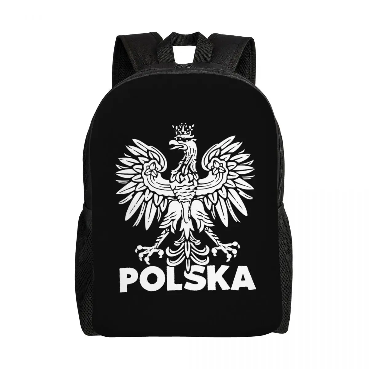 Personalized Polska Backpack Women Men Casual Bookbag for School College Poland Eagle Polish Bags