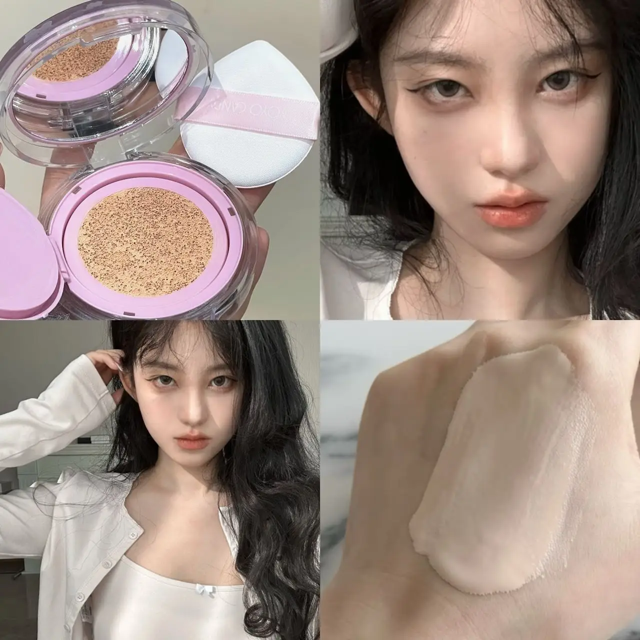 Base de Maquillaje Yoyo Candy Cushion, Textura Ligera y Suave, Transpirable, No Obstruye los Poros, Larga Duración, Acabado Transparente