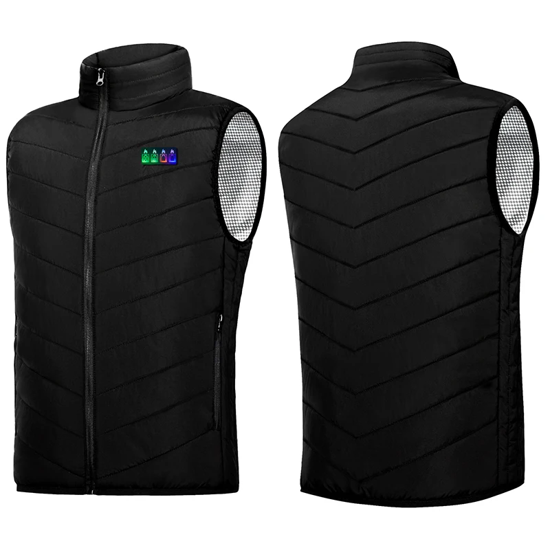 15 Areas Electric Heated Vest for Men Women Winter USB Heating Jacket Outdoor Sports Hiking Oversized  S-6XL