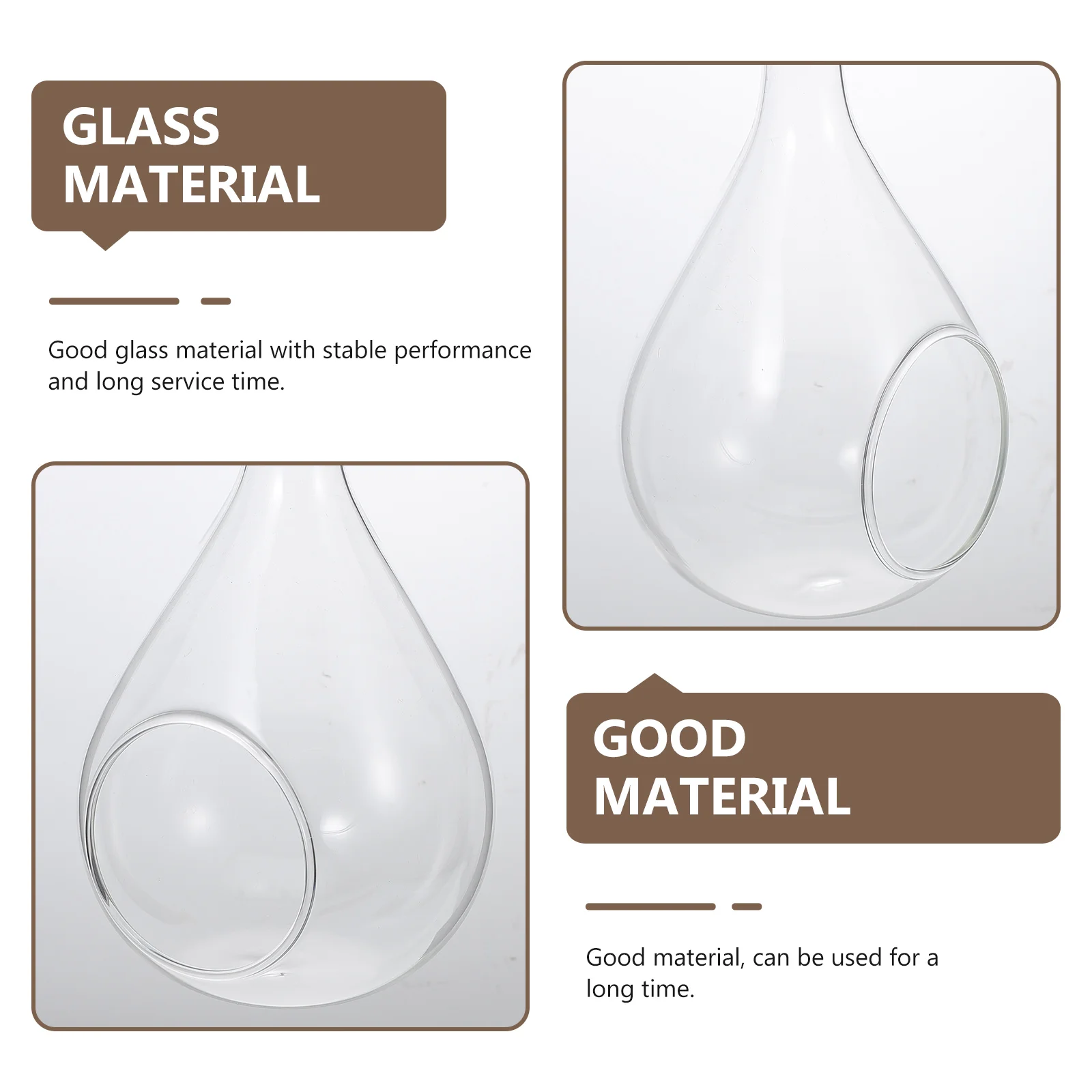 

2Pcs Hanging Glass Hydroponic Vases Micro Landscape Flowerpots Wall Mountable Decorative Plant Holders for Home Office