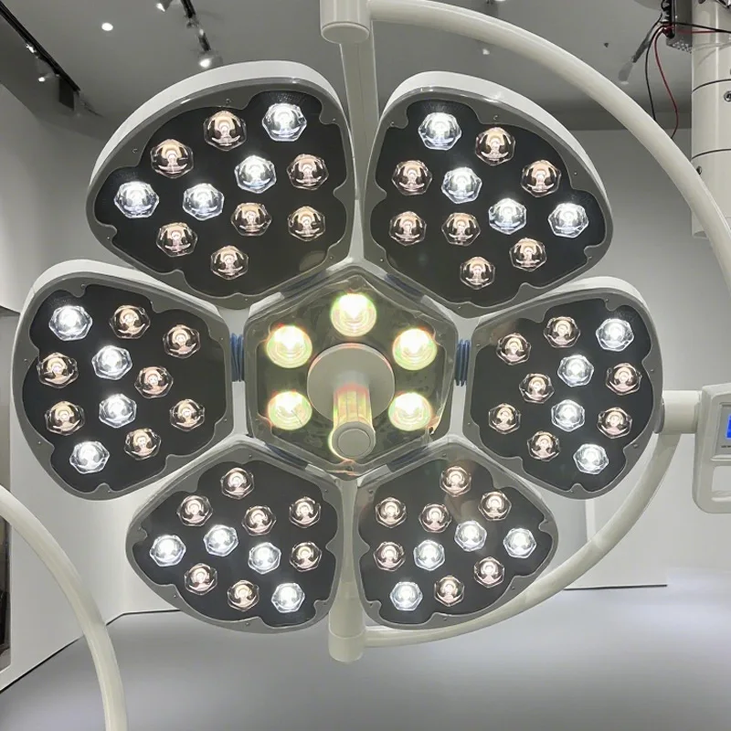 Surgical Shadowless Lamp, LED Round Head Wall-mounted Ceiling Mobile Hospital Dental Examination Lamp, Shadowless Lamp