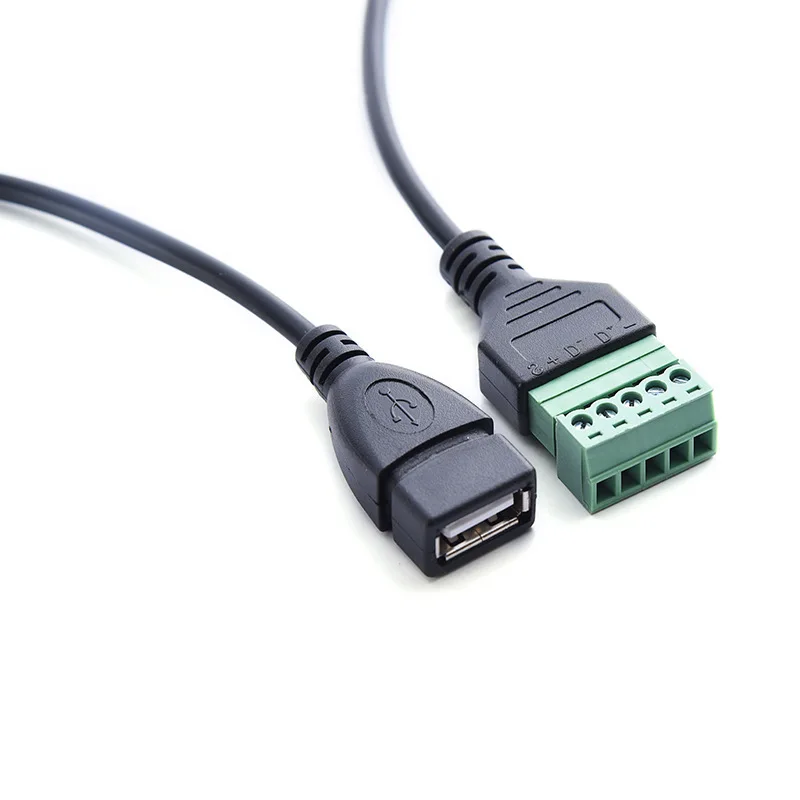 

USB 2.0 Female mini usb to 5 Pin Female Bolt Screw Connector with Shield Terminal Plug Adapter Cable
