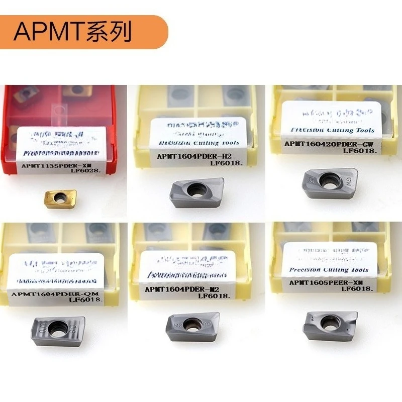 APMT1604 APMT1135 Carbide Milling Inserts, CNC Milling Cutter Tips Hard Alloy Lathe Machining Cutting Blades