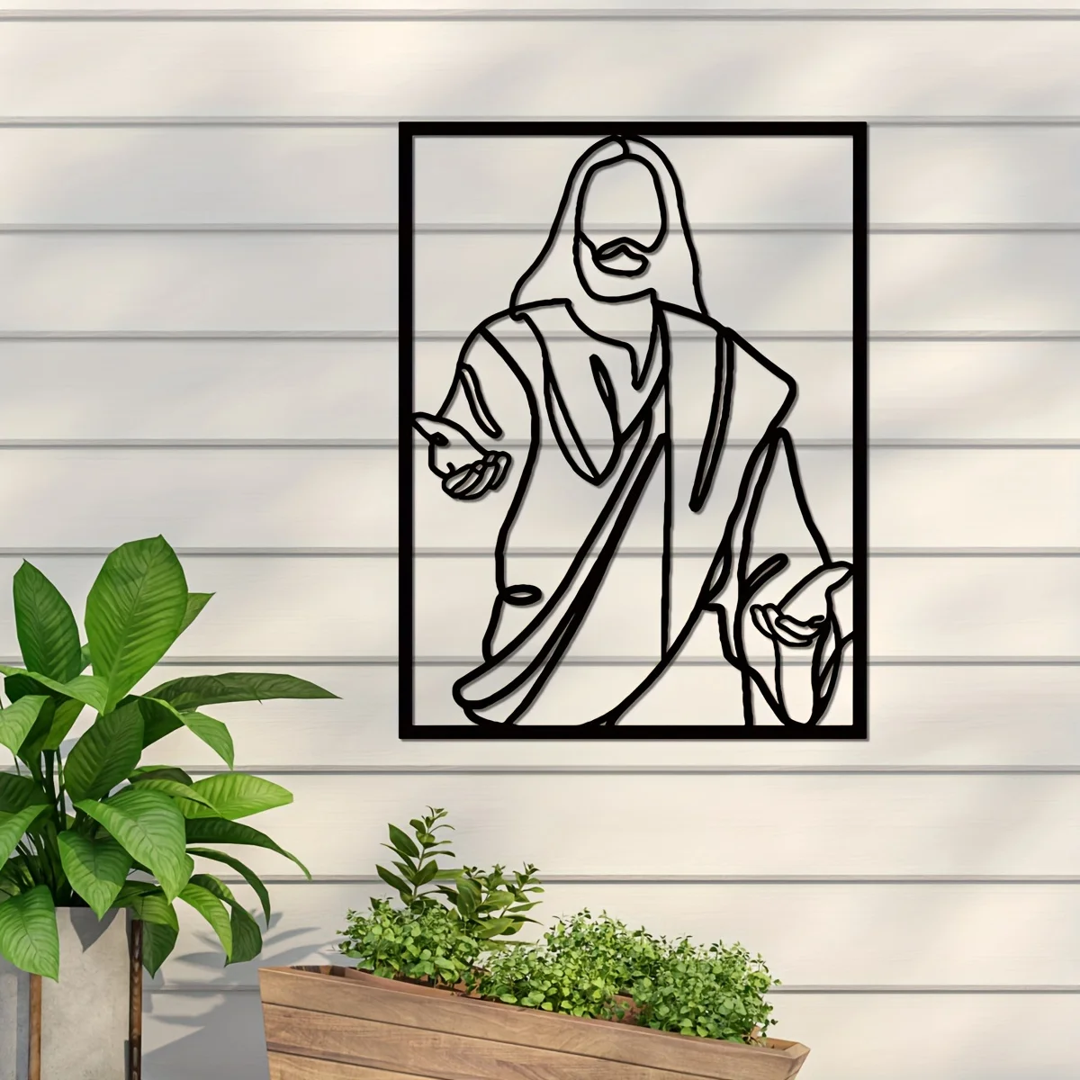 1pc Jesus Metal Wall Decor, Christian Metal Gift, Religious Christian Decor, Jesus Christ Art Work, Metal Wall Decoration Gift