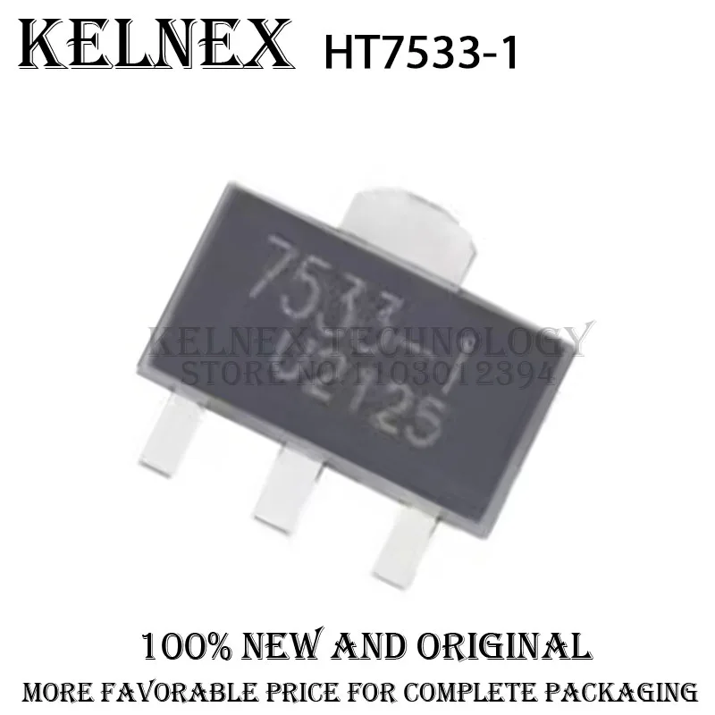 20pcs HT7533-1 SOT-89-3 TO-92-3 SOT-23-5 Linear Voltage Regulator (LDO) 3.3V