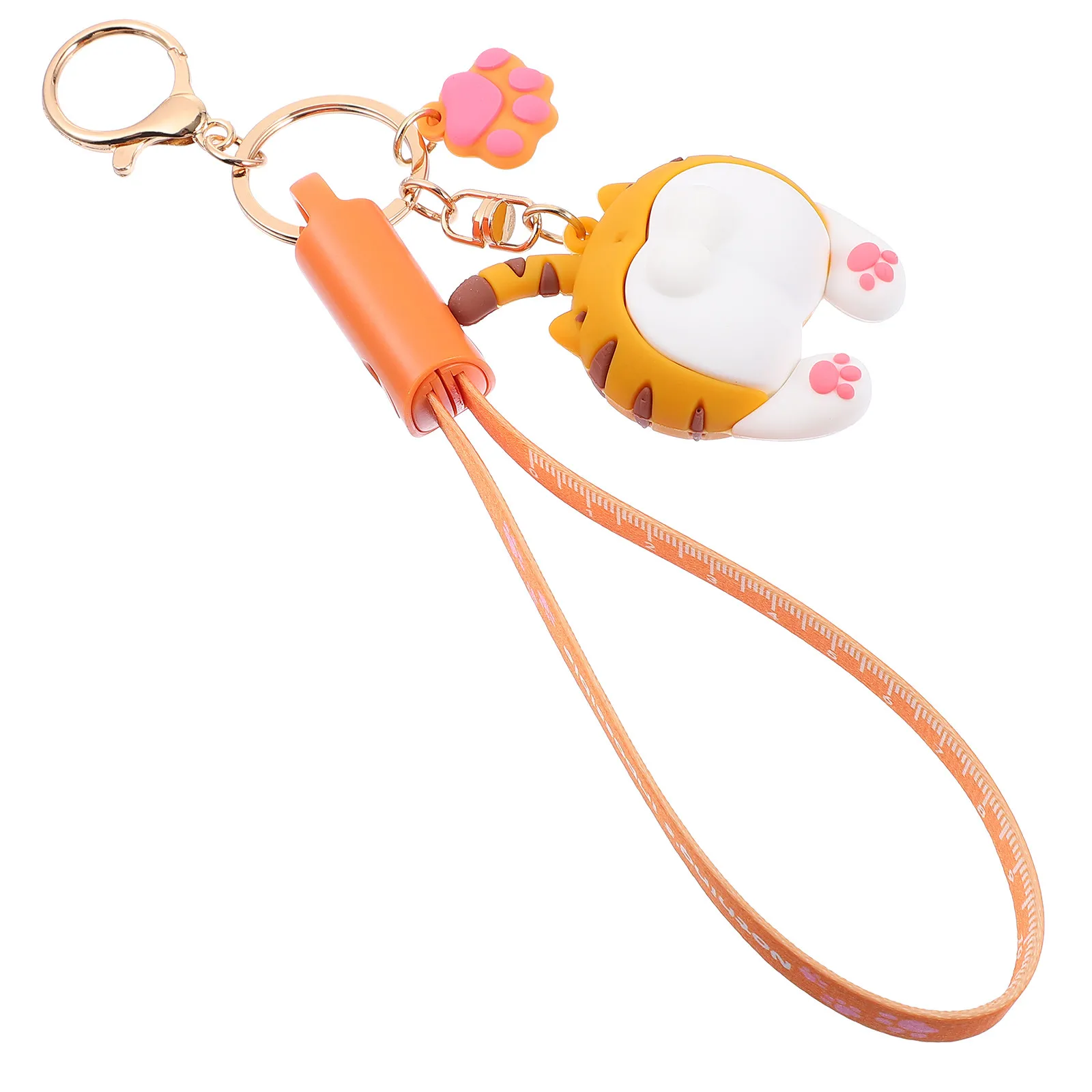 Charge Cord Key Chain Charging Cable Lanyard Cell Phone ABS Data Line Storage Strap