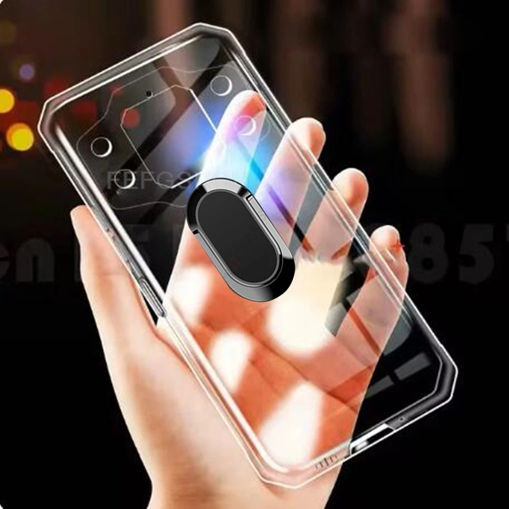 Dla Cubot KingKong X 6,58 "2024 KingKongX Tylny uchwyt pierścieniowy Uchwyt Pokrowiec na telefon TPU Miękkie silikonowe etui