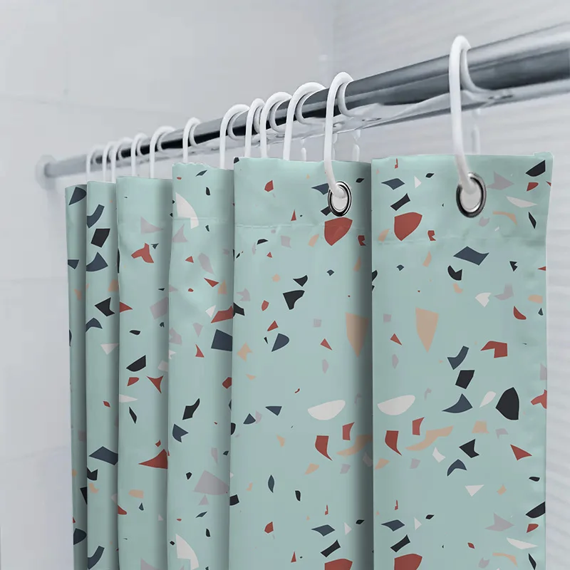 ستارة حمام مبهجة مزهرة لتجربة منعشة، تصميم زهرة بيضاء وردية، سهل التركيب مع حلقات خطافية