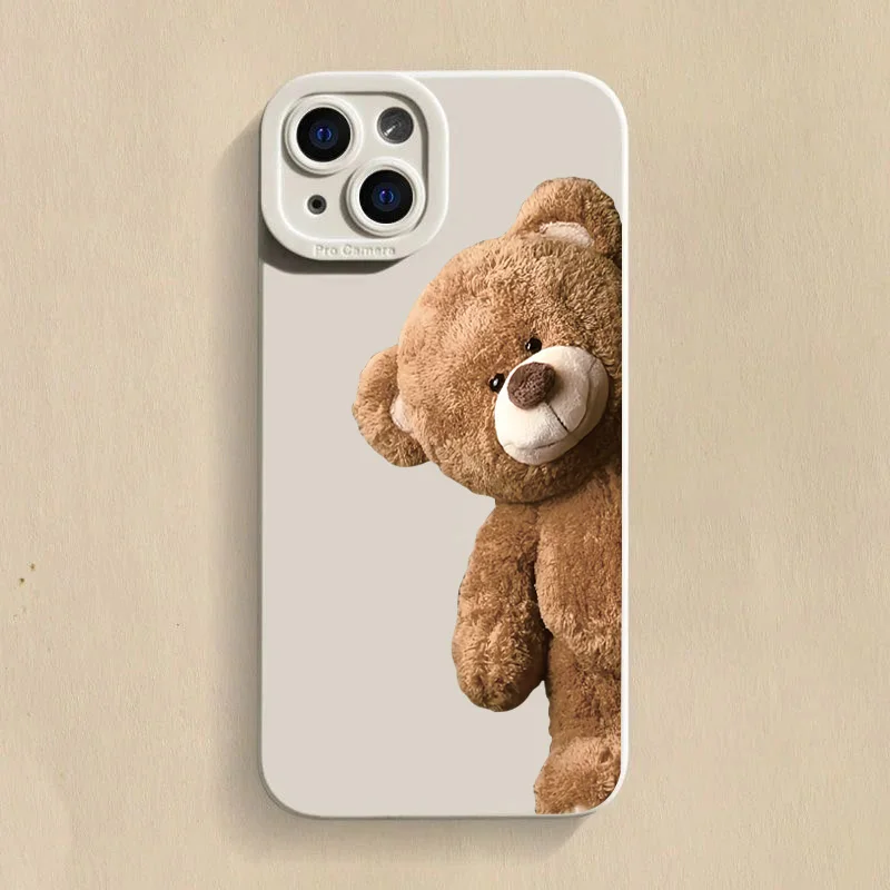 Cute Bear Soft Phone Case For Samsung Galaxy S25 S24 S23 S22 S21 Ultra Plus FE A16 A06 A26 A33 A56 A34 A54 A53 Silicone Cover - view 6