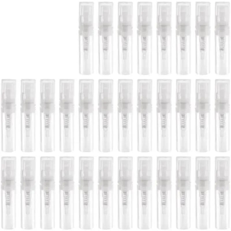 

AEE8-80Pc 3ML Transparent Plastic Spray Bottle Small Cosmetic Packing Atomizer Perfume Bottles Atomizing Spray Liquid Contain