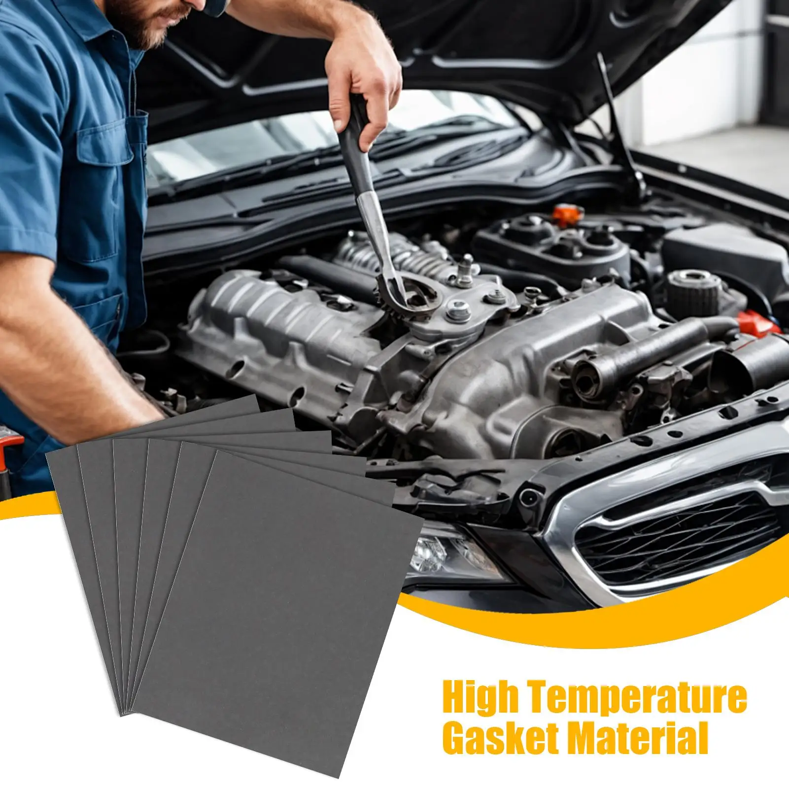 

Прокладка, материал, лист, 6 шт., масляная прокладка, термостойкий лист 15X11,8 дюйма для ремонта автомобилей, газонокосилки, мотоцикла