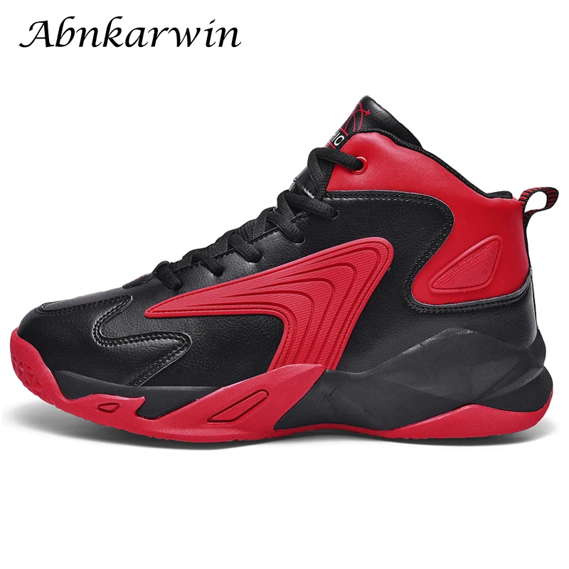 Chaussures de basket-ball respirantes en cuir PU pour hommes, baskets montantes, sport, unisexe, confortable, grande taille 47 48