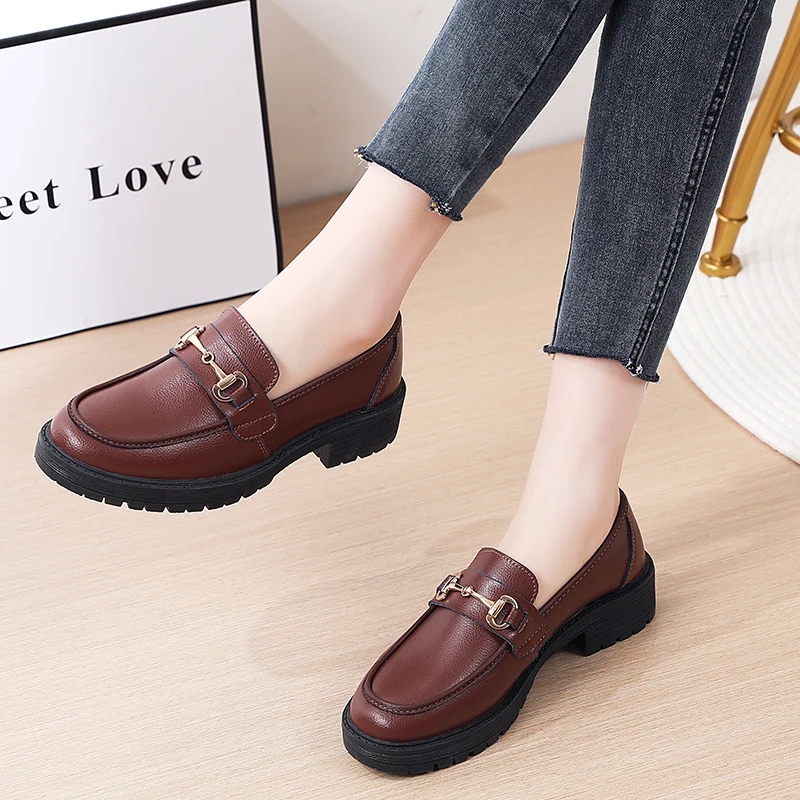 Sneakers Women Shoes Loafers Leather Flat New  Fashion Spring 2024 Casual comfortable Mom Shoe Mujer Zapatos Chaussure Femme