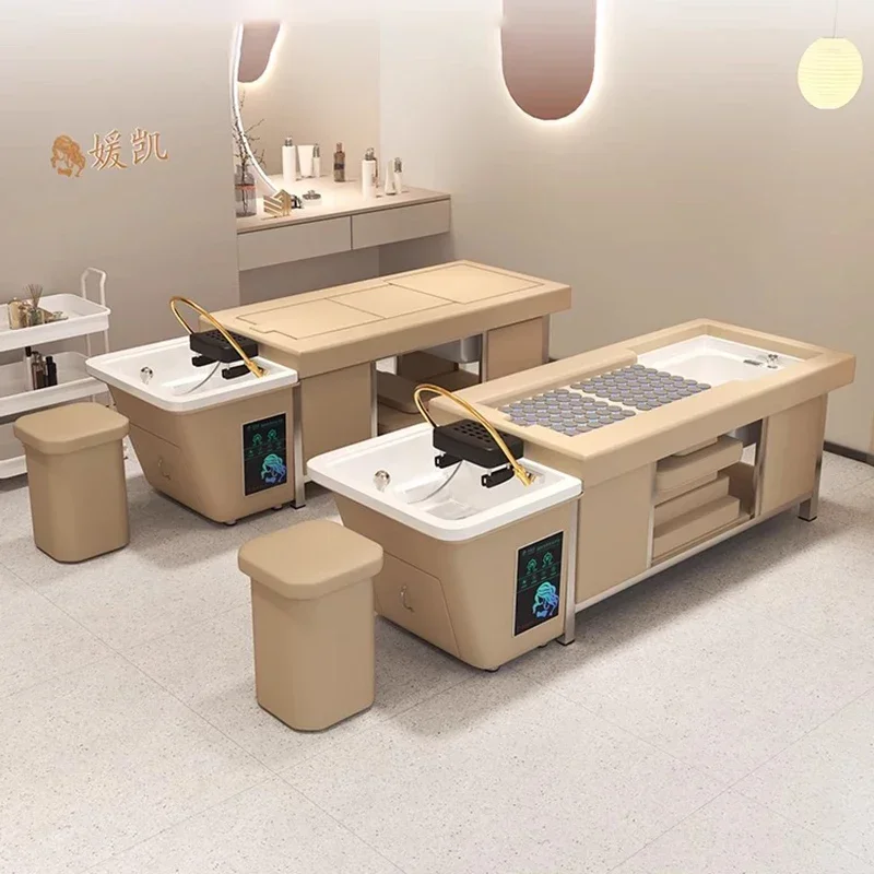 

Salon Chair Hair Stylist Chinese Spa Wash Shampoo Room Pedicure Economic Complete Beauty Washbasin Cama Abatible Massage Bed