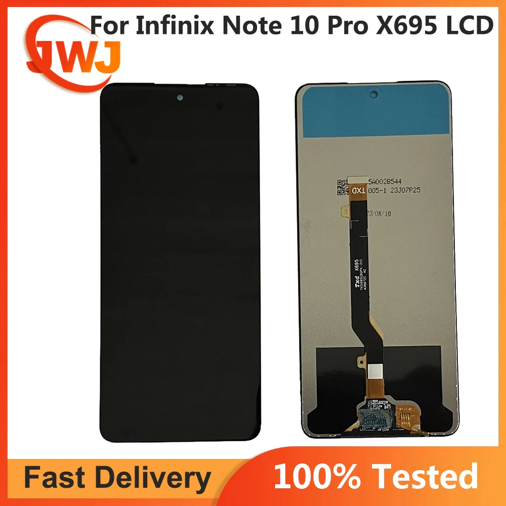 6.95'' Tested For Infinix Note 10 Pro X695 LCD Display Touch Screen Digitizer Assembly For Infinix Note10 Pro NFC X695C LCD Part