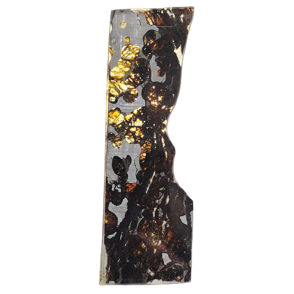 High Quality Brenham Olive Meteorite Slice Olive Meteorite Specimen Natural Meteorite Material Specimen Collection
