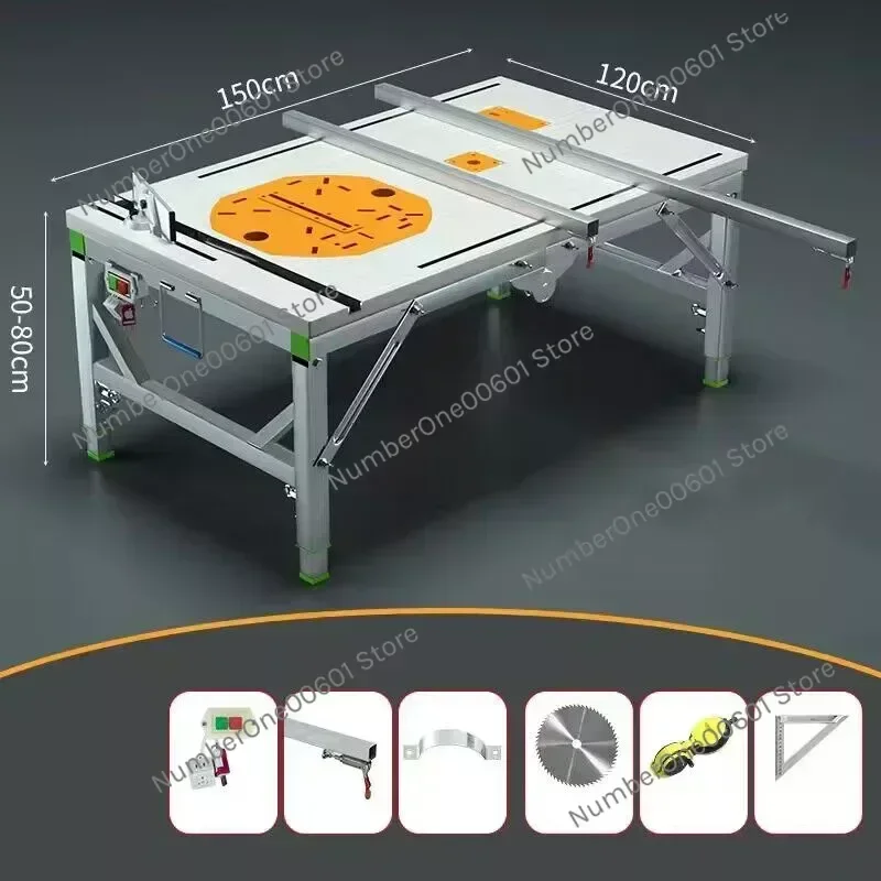 DIY folding workbench multifunctional woodworking workbench woodworking saw table portable folding lifting saw table decoration