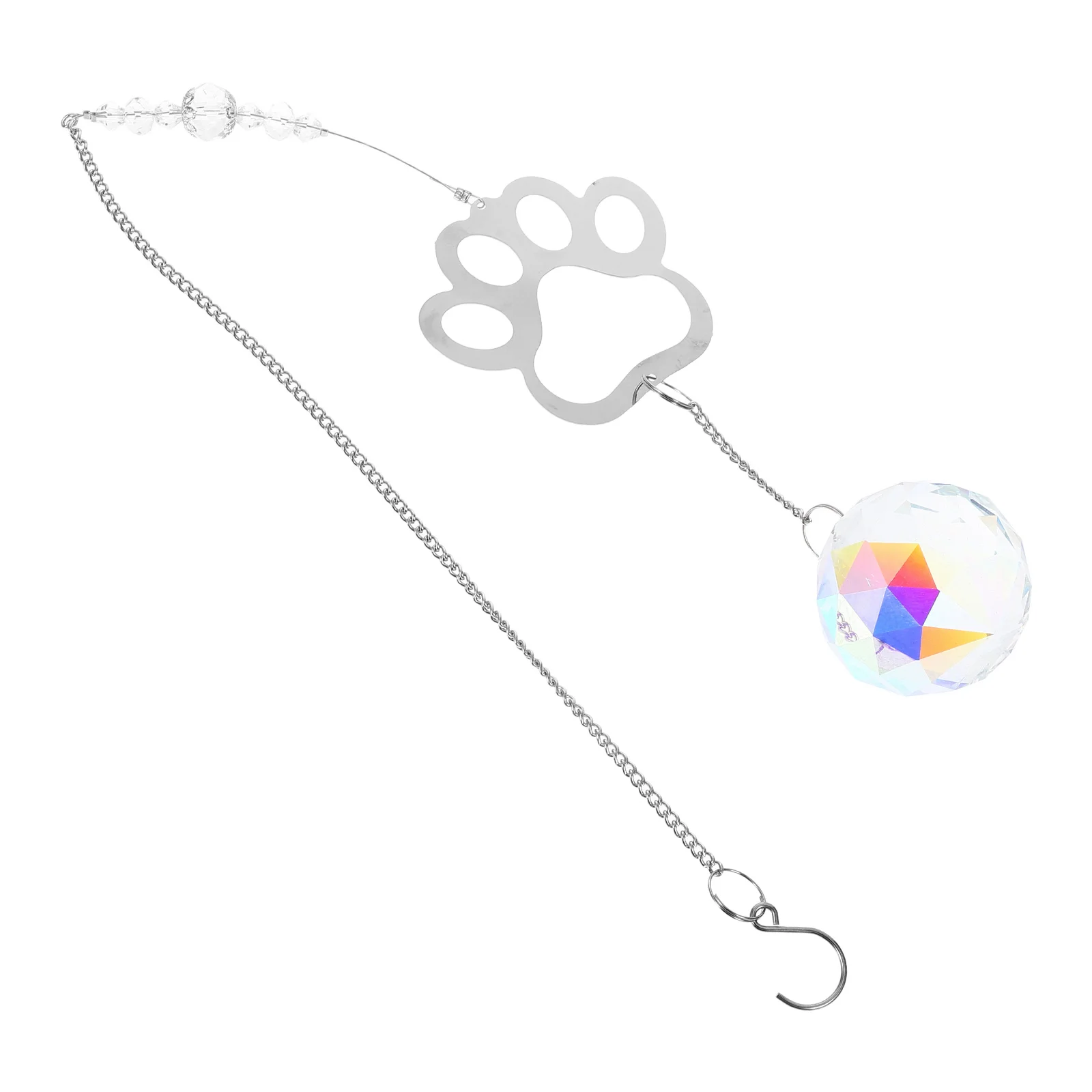 

Pet Memorial Suncatcher Dog Paw Cat Paw Print Hanging Ornament For Garden Or Window Beautiful Remembrance Present Dog Plaque