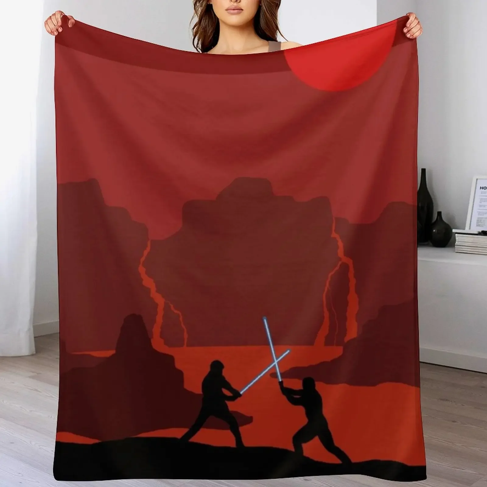 Mustafar Final Battle Version 2 Throw Blanket Sofa Quilt Comforter Decorative Beds Decorative Sofa Blankets