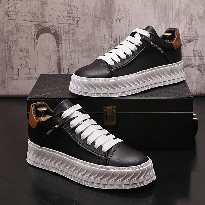 Mens Shoes Leather Male Men's Men Sneakers Shoes for Men Luxury Designer Platform Men Leather Man Shoes