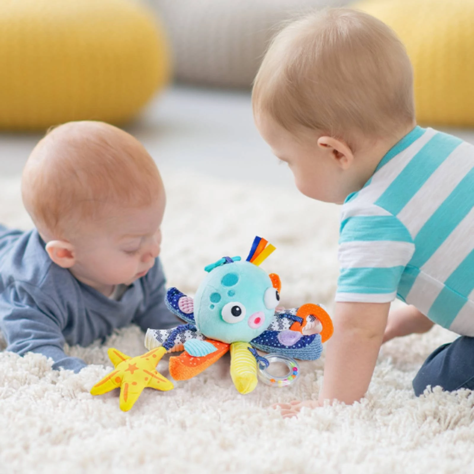 لعبة أخطبوط ناعمة محشوة مع عضا - مراجعة Baby Teethers وسعره