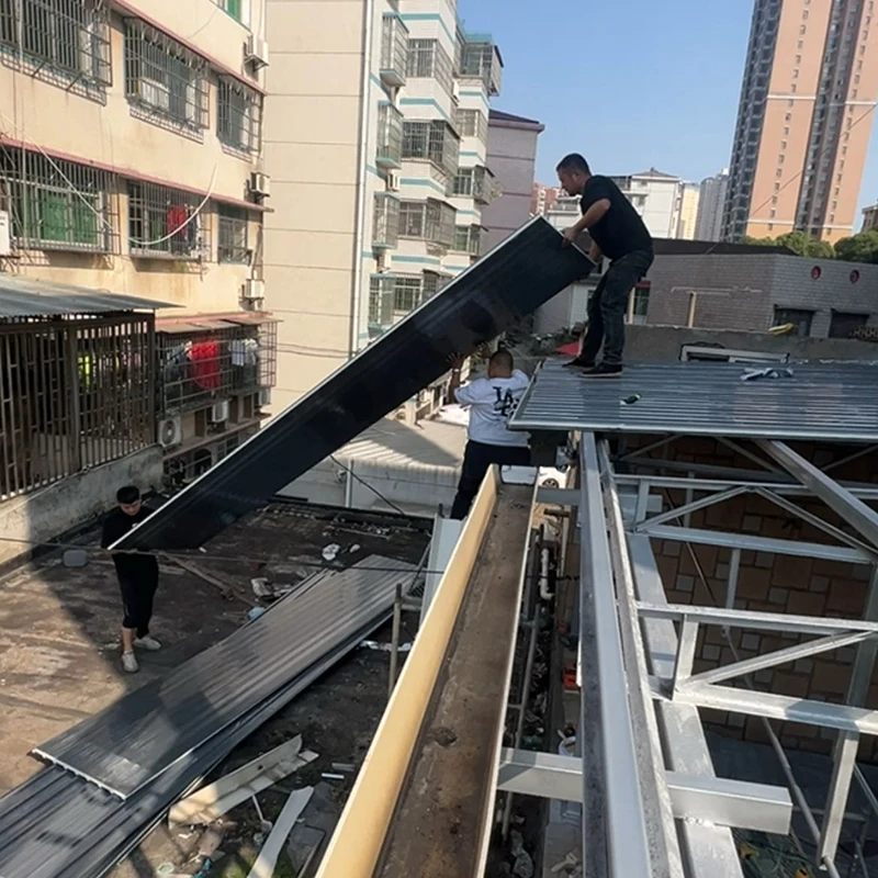 

Double-Layer Insulated Aluminum Roof Tile Great Wall Concave-Convex Panel Sunshade Canopy for Sunroom Pavilion