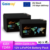 jsdsolar 12V 6Ah 12Ah LiFePO4 Battery Pack With BMS Lithium Iron Phosphate Batteries 12V Lithium Battery for RV Scooter Kids Car