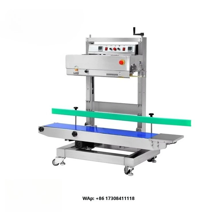 KUNBA FRM-1480 Food Packing Packet Plastic Bag Vertical Sealing Heat Automatic Continuous Plastic Bag Band Sealer Machine Price