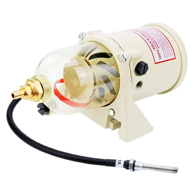 Filter Racor bahan bakar mesin laut 500FG 500FH, Filter elemen mobil perahu truk, Filter pemisah air minyak dengan batang pemanas 12V