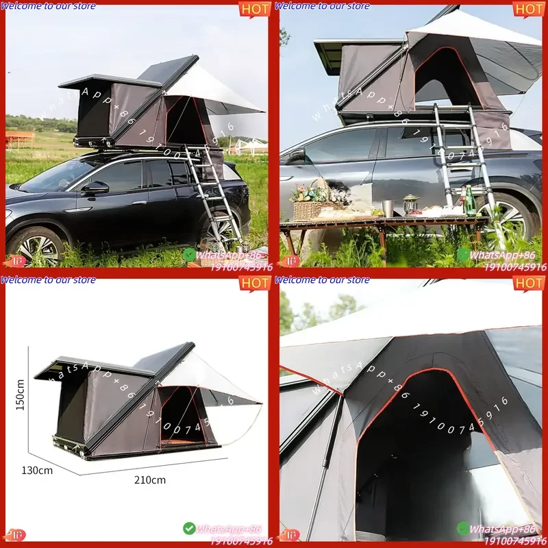 CE Certificate New Design 4wd Pop up Overland Triangle Vehicle SUV Car Camping Hard Shell Roof Tent