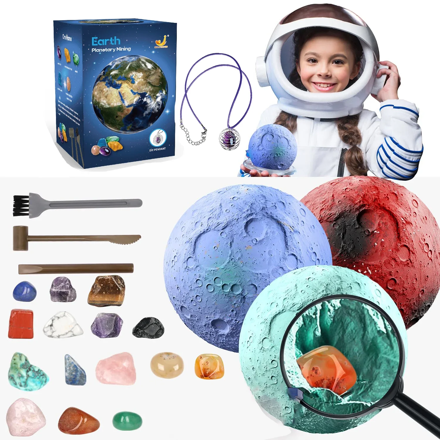 Children's Archaeology Digging Treasure Planet Gem Ore Exploration of The Solar System Mining Science Education Educational Toys