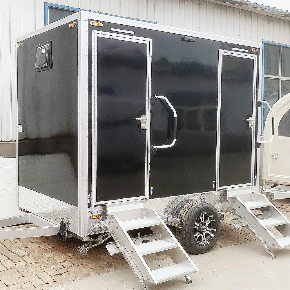 Light Duty Towable Mobile Restroom Trailer Flexible Mobility Customized for Small-Scale Outdoor Events Camping Groups