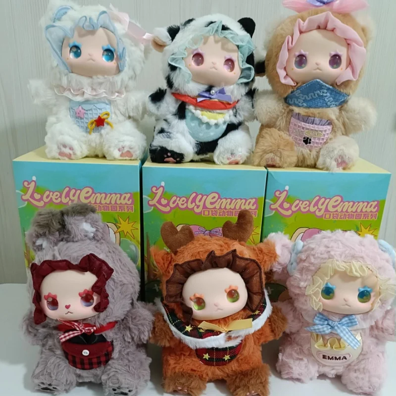 

2025 Cute Lovely Emma Pockets Zoo Series Plush Dolls Blind Box Mystery Box Toys Cute Action Anime Figure Kawaii Model Gift Toys