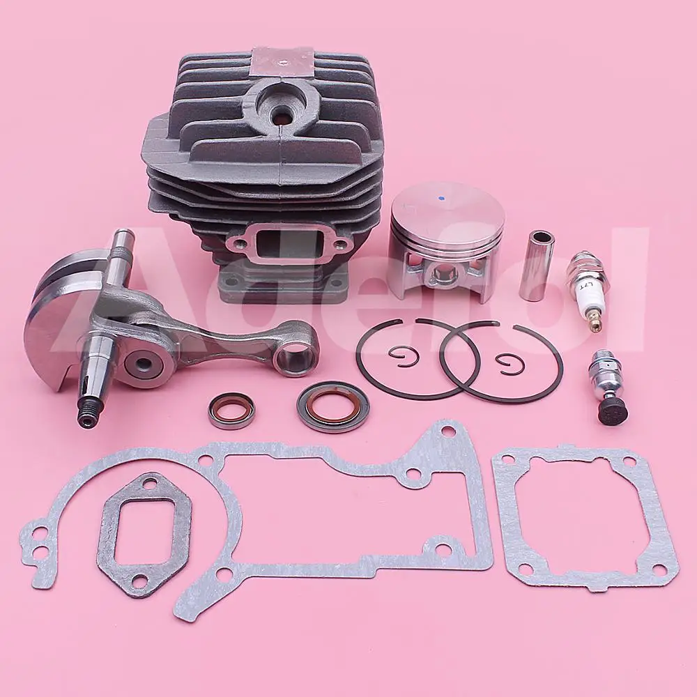 52mm Cylinder Crankshaft Oil Seal Piston Kit For Stihl MS440 044 Chainsaws 1128 020 1227, 1128 029 2301 w Complete Gaskets Set