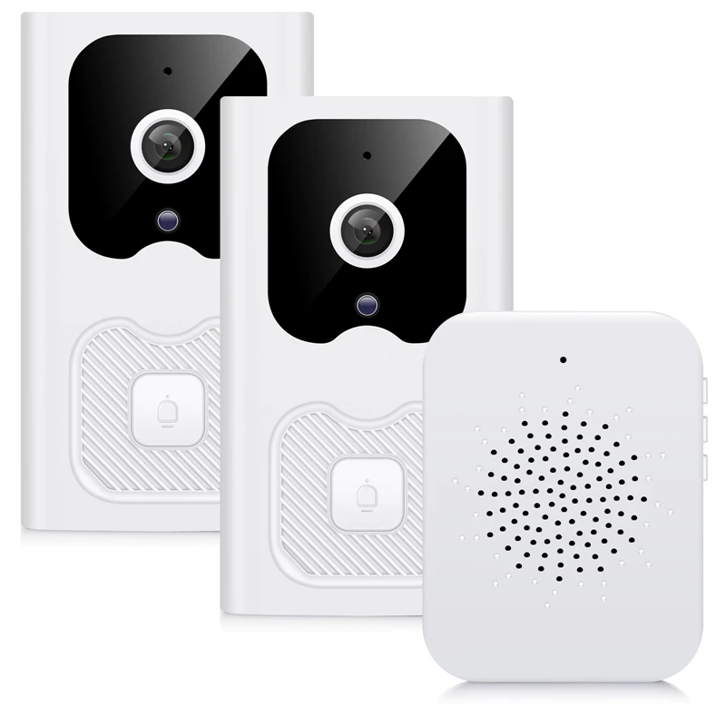 Timbre inteligente con intercomunicador de voz para seguridad del hogar, timbre con visión nocturna VGA, cámara IP, Wifi, alarma inteligente