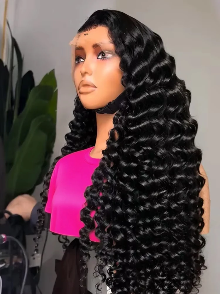 40-дюймовый свободный волнистый парик 13x6 HD из натуральных волос, кружевной фронтальный парик, бразильский, 13x4, 360, полный свободный, глубокая волна, вьющийся парик спереди, плотность 250%