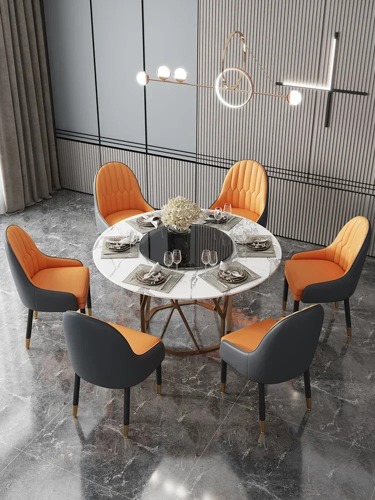 Sedia da pranzo per la casa in legno massello Nord Europa Sedia moderna di fascia alta Ristorante Tavolo da pranzo Sedia Mahjong Sgabello in pelle