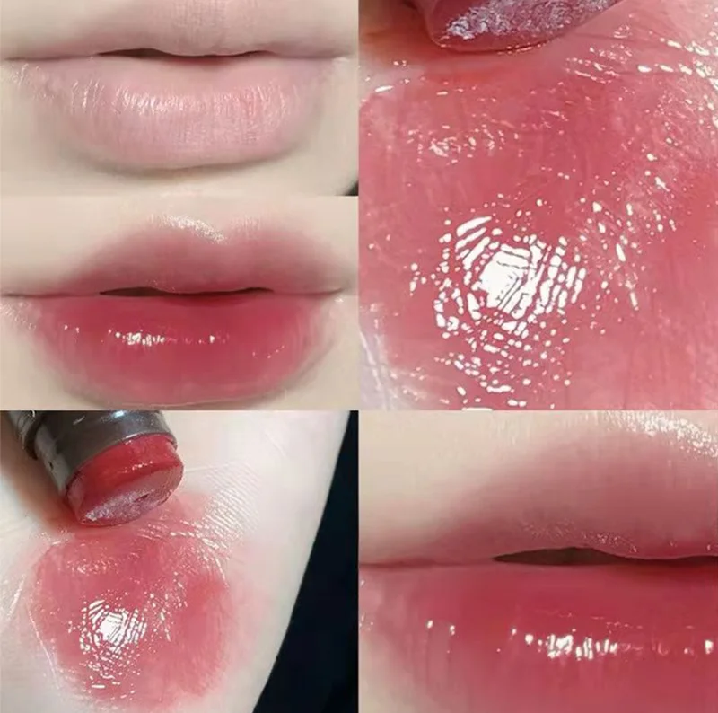 1-4 Stück fruchtiger Lippen balsam feuchtigkeit spendender Lip gloss natürlicher feuchtigkeit spendender pflegender Temperatur wechsel Farbe Lippenstift Make-up Kosmetik