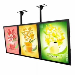 Slim Snap Frame LED Light Box Illuminated Poster Display LED Backlit Menu Board For Restaurant Cafe Shops Wall Mounted Billboard