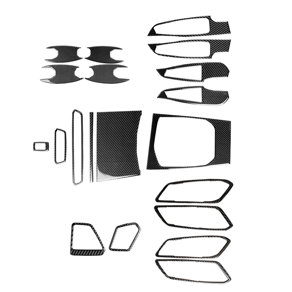 

20pcs Car Carbon Fiber Interior Gear Shift Console Decoration Cover Stickers Accessories for BMW 3 Series G20 2019 2020