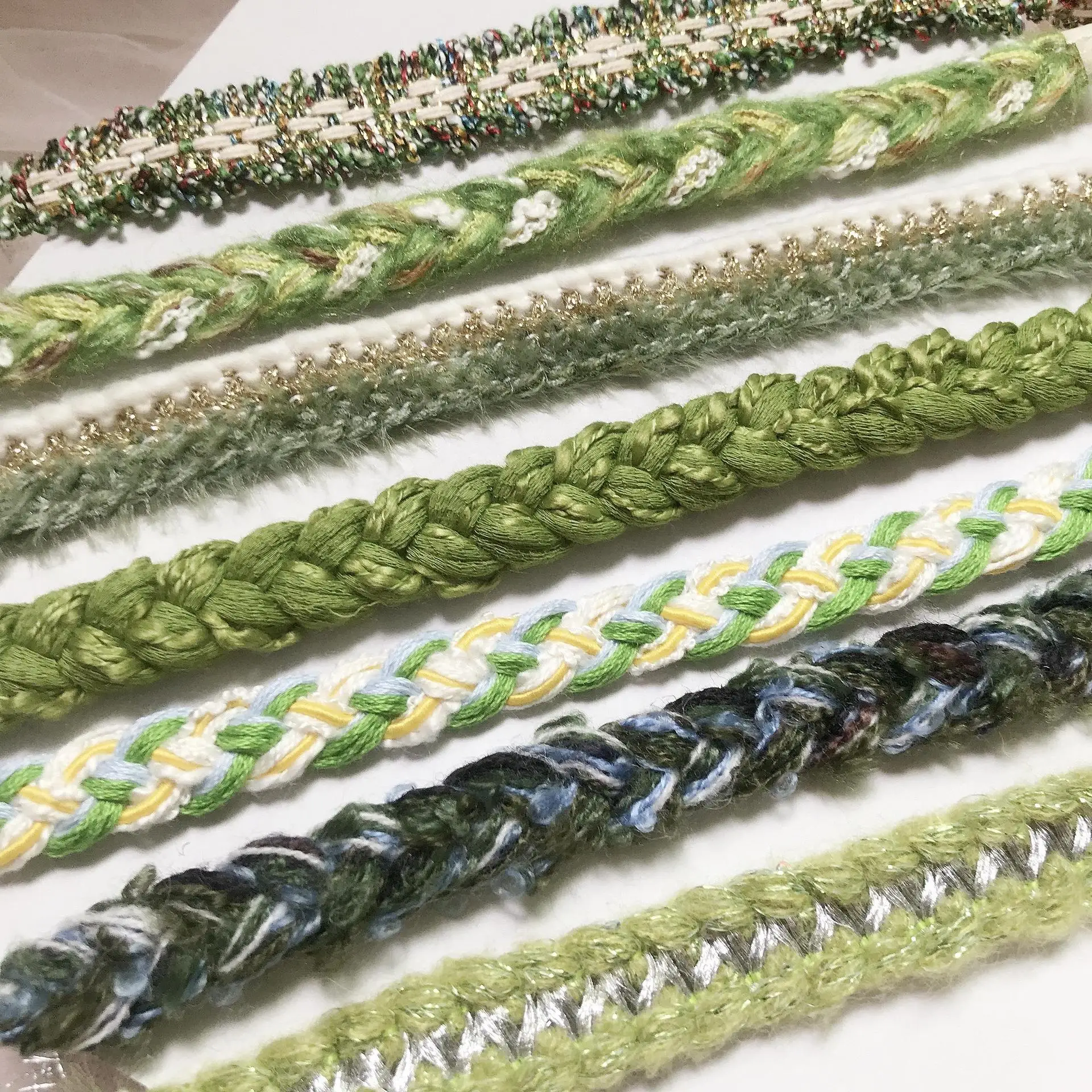 Green Woven Lace New Retro Woven Fabric Clothing Lace Hair Accessories Bag Handmade DIY Edging Decorative Accessories