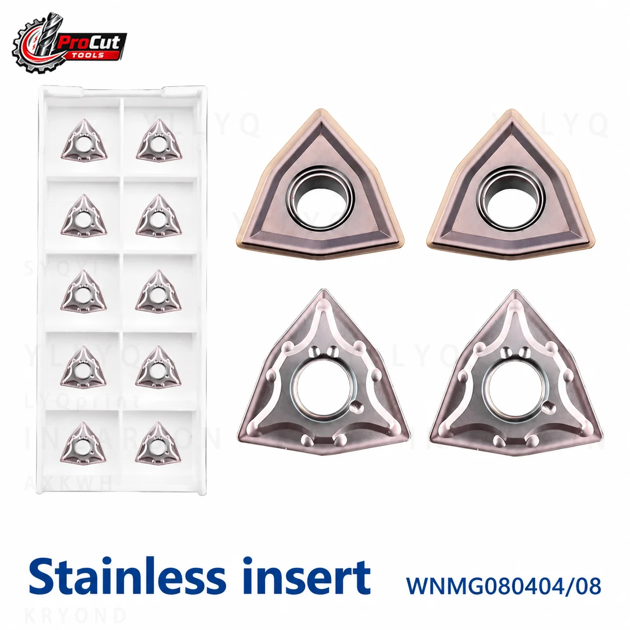 Carbide Inserts WNMG080404 MA VP15TF WNMG080408 MS CNC Lathe Blades For Stainless Steel Turning Machining 10Pcs Cutting Plates