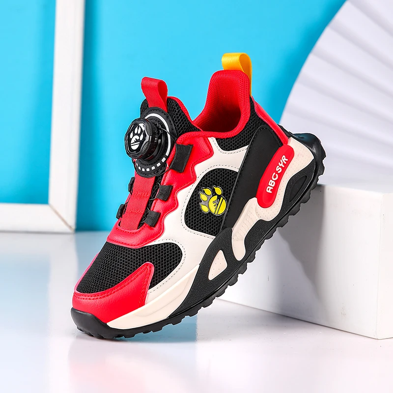 

Kids Sneakers Knit Running Shoes Children‘s Lace-up Casual Shoes Boys Girls Non-slip Walking Shoes Breathable Basketball Shoes