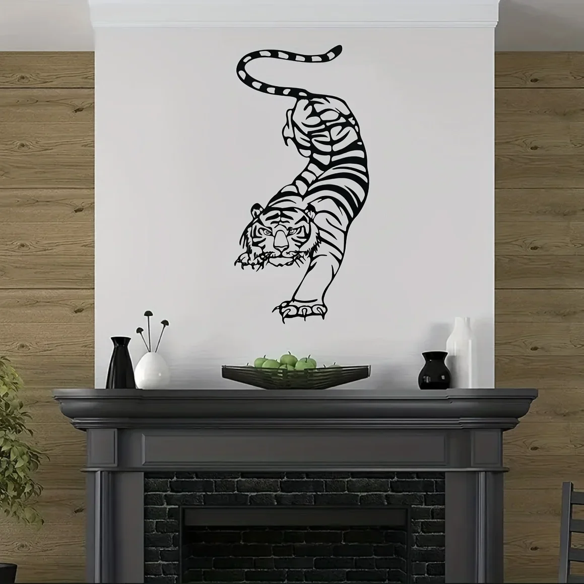 

Hello Young Black Beast Tiger Home Decoration Living Room Bedroom Study Removable Waterproof Wallpaper Ideal Housewarming Gift W