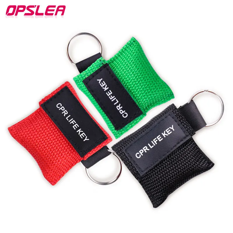 5/10pcs Outdoor Emergency Use One-way CPR Mask Resuscitation Face Mask Disposable Travel CPR Pocket Mask Keychain Ring keychain