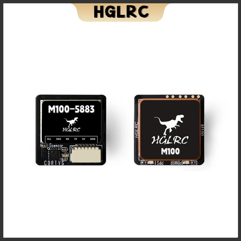 HGLRC M100-5883 M10 GPS Module with Compass Ceramic Antenna on-board LED Indicators 21x21mm for RC Airplane FPV Long Range