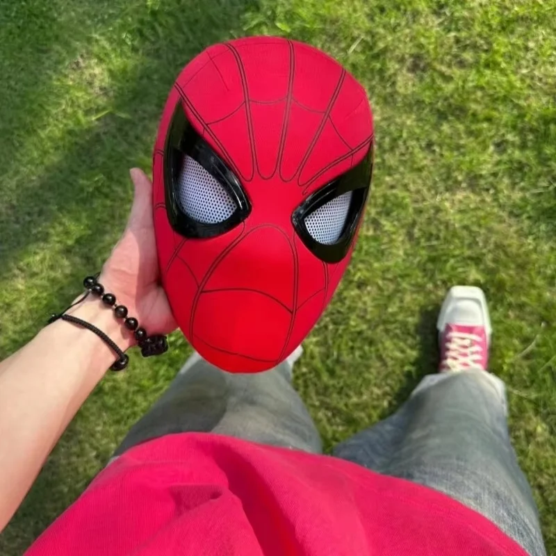 Hottoy Spider-Man: niesamowita maska Spider-Man luksusowy kask ruchome oczy ruchoma elektryczna maska migająca pudełko zestaw zabawek Cosplay